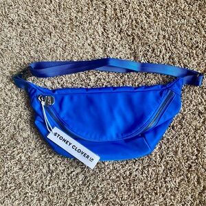 Authentic NWT Stoney Clover Lane Jumbo Fanny in Berry Blue **longer strap**